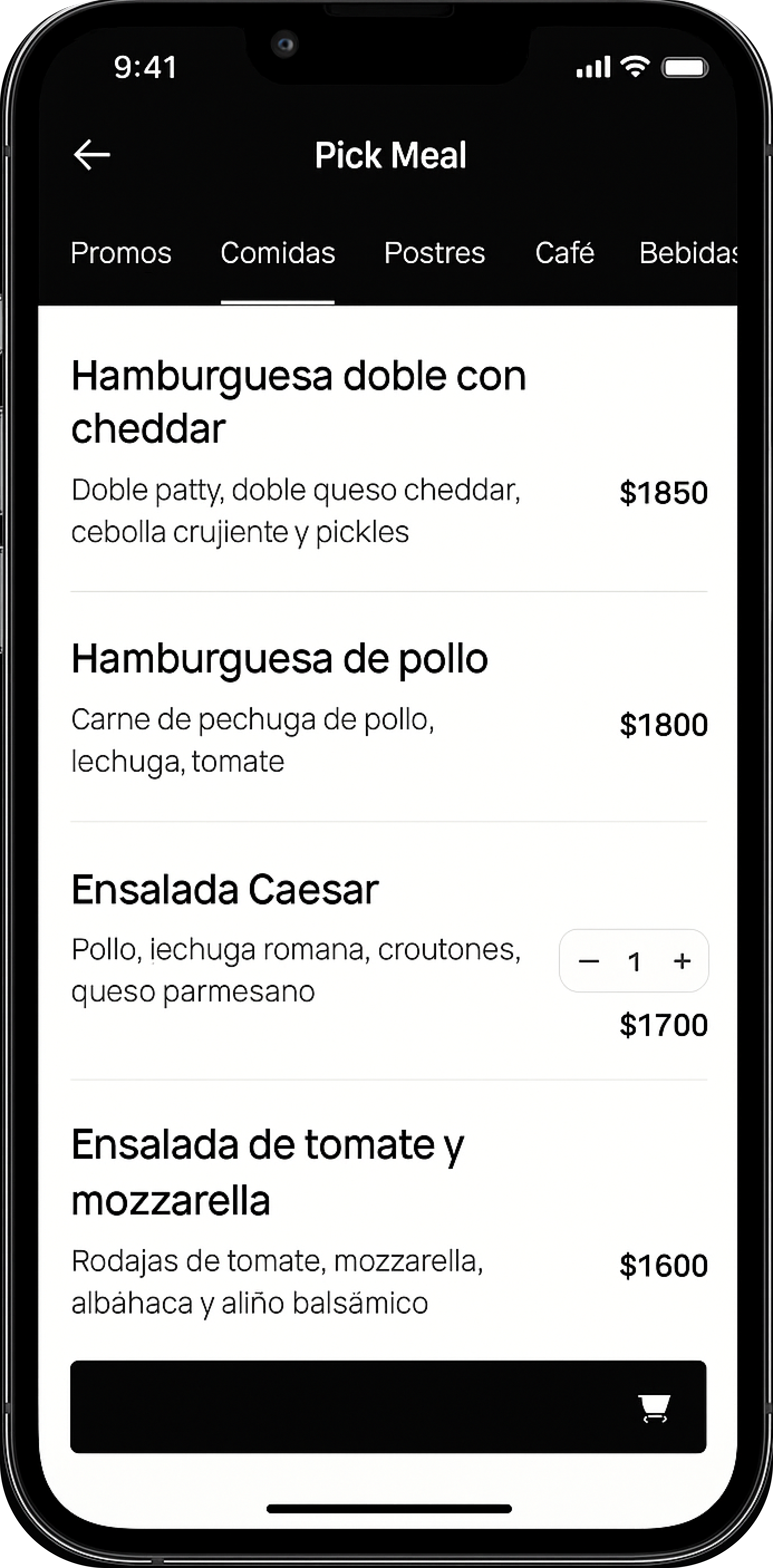 Carrito y horarios de retiro